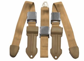 1966 1967 Dodge Charger Replacement Seat Belt B Body Bench Seats Tan