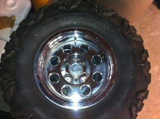 4 37" Nitto Mud Grappler Tires 17" Chrome American Racing Rims