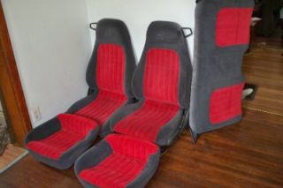 1997 Chevrolet Camaro 30th Anniversery Edition Seats Red and Grey Cloth Set