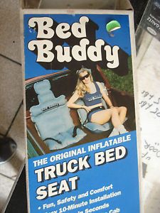 Bed Buddy Truck Bed Inflatable Seat New in Box w Seat Belt Gray Inflatable