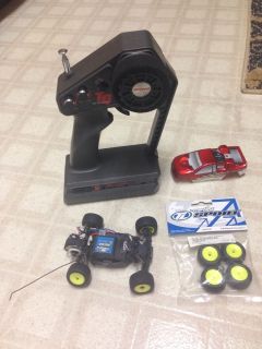 Vintage Radio Controlled RC Car Teamlos with Remote and Extra Set of Tires