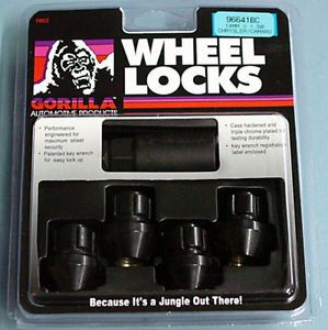 4 Black Lug Nut Locks 14MM1 5 for Camaro 10 11 Wheels 7 8 Cone Seat 96641BC