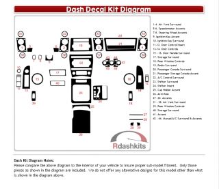 Dash Kit Decal Auto Interior Trim Jeep Commander 2006 2007