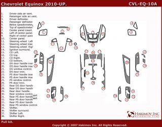 Chevrolet Equinox 10 11 Carbon Fiber Dashboard Dash Trim Kit Parts Free