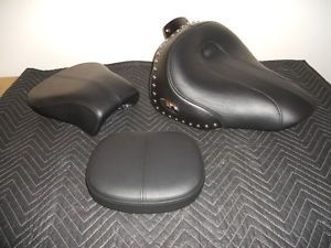 Harley Davidson Black Leather Heritage Softail Seats Backrest