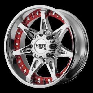 20" Moto Metal Chrome with 35x12 50x20 Nitto Trail Grappler MT Tires Wheels Rims