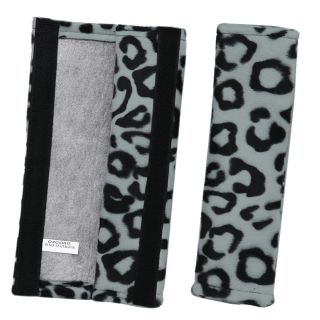 21pc Car Seat Cover Gray Leopard Cheetah Animal Design Print Floor Mat