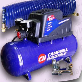 Air Compressor Campbell Hausfeld 3 Gallon Car Tire Inflator Tools