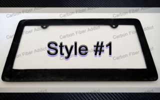 Style 1 100 Real and Authentic Carbon Fiber License Plate Frame CF Tag Frame