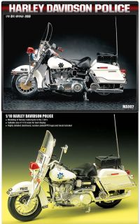 1 10 Harley Davidson Police Classic Motorcycle Motor Bike Academy MA002 Modelkit