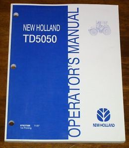 New Holland TD5050 Operators Manual