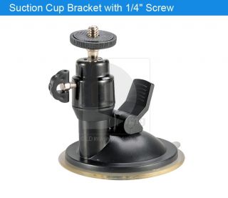 Adjustable 1 4" Screw Suction Cup Mount Bracket on Camera Canon Nikon DVR GPS