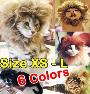 Pet Costume Lion Mane Wig for Dog Cat Halloween Clothes Fancy Dress Up with Ears