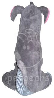 Pet Dog Cat Elephant Halloween Costume Gray Small Apparel Size 10 12 14 18