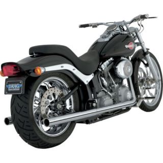 Vance Hines 16893 True Duals Exhaust Chrome Harley Davidson FXS FLST 2012