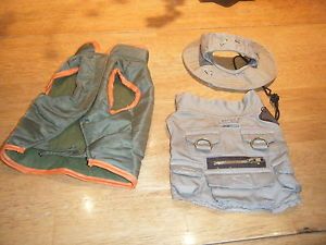 Fishing Vest Fishing Hat Hunting Vest for Dogs Woolrich Dog Pet Costume XS