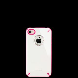Aprolink Apple iPhone 4S Protective Case Cover w Swarovski Crystal White Color