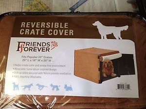 Friends Forever Reversible Dog Crate Cover 24" Sz Small