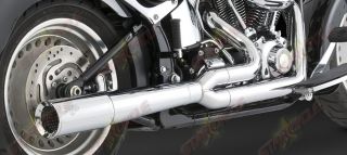 86 11 Harley Davidson Softail FXS FXST FLST Pro Pipe Chrome Exhaust System