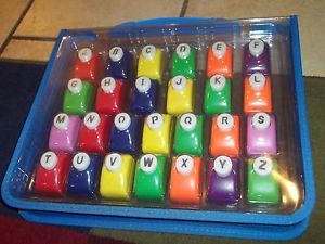Uppercase Capital Alphabet Letters Paper Punches Set Zippered Carrying Case