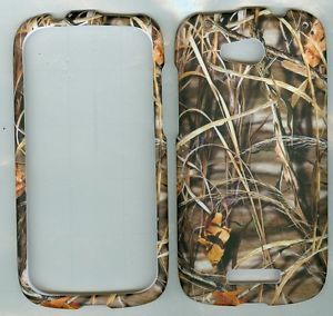 Camo Grass HTC One VX 4G Android Phone at T Cover Faceplate Protector Case
