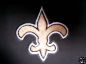 New Orleans Saints Football Logo Fabric Quilt Block