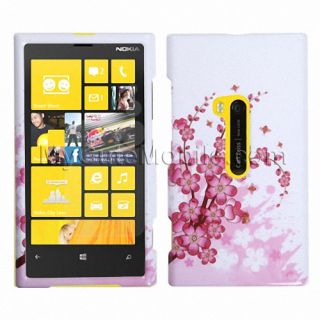 Nokia Lumia 920 Case Pink Cherry Blossom Hard Snap on Faceplate Cover at T
