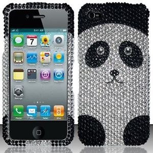 Apple iPhone 5 Bling Rhinestone Hard Case Cover Panda