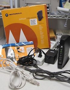 Motorola Surfboard SB5100 Cable Modem with Power Adapter USB and Ethernet Cable