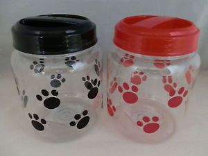 New Pet Treat Container Dog Treat Jar Cat Treat Jar Pet Food Jar Fast Free SHIP