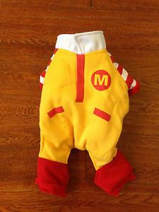 Cute Ronald McDonald Dog Costume Pet Clothes Halloween Size M
