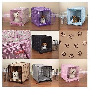 2 Piece Matching Crate Cover Bed Sets for Dogs Soft Cozy Dog Beds Covers
