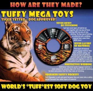 Tuffy Mega Square Durable Tuffies Large Breed Dog Toy Tough Toys for Big Dogs