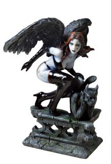 Gothic Dark Angel Sexy Goth Lady Gargoyle Statue Fantasy Art Figure