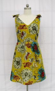 CLEARANCE Sale BL1456 Floral Print Sleeveless Cotton Cocktail Dress Size M