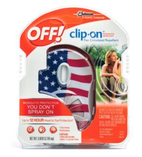 New Off Clip on Mosquito Repellent American Flag Design