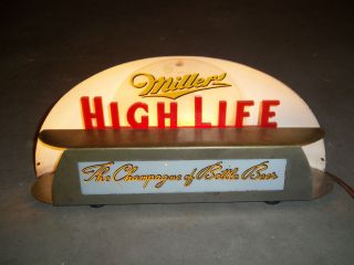Vintage Miller High Life Beer Bar Cash Register Light Sign Dome RARE
