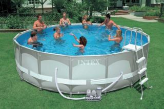 Intex 16' x 48" Ultra Frame Swimming Pool Set Saltwater System 54469EG