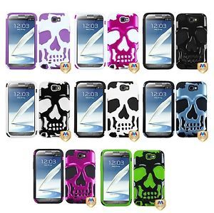 Samsung Galaxy Note II 2 Skull Skeleton Hybrid Cell Phone Case Cover Accessory