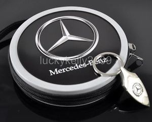 Mercedes Benz Keychain Ring High Quality Portable 24 CD DVD Storage Box Holder