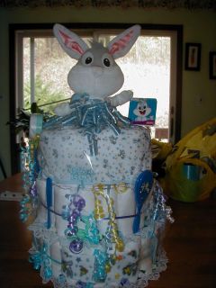 Baby Bugs Bunny Diaper Cake "Baby" Shower Gift