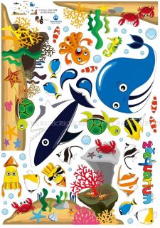  Aquarium Sea Kids Room Adhesive Removable Wall Decor Stickers