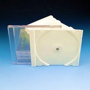 5 White Single Disc CD DVD Jewel Cases