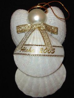 Maui Style Sea Shell Angel Christmas Ornament 4"