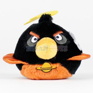 5" Small Rovio Angry Birds Space Black Bomb Bird Plush Doll Stuffed Toy Game