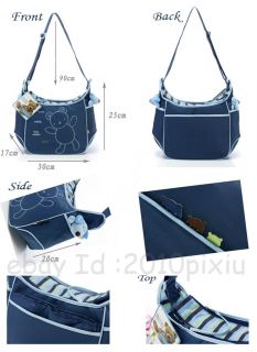 Free Gift Cute Fashion Blue Bear Diaper Nappy Bag