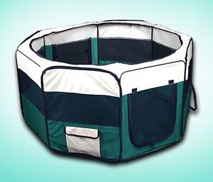 New 45" Dog Pet Cat Puppy Playpen Kennel Exercise Pen Crate House Tent Green