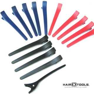 6 PK x 4 5" Matte Hairdressing Salon Clamps Section Hair Clip Grip in 3 Colors