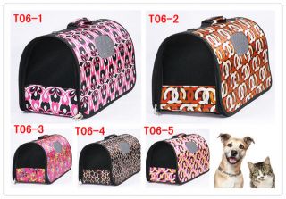 Folding Fabric Canvas Soft Pet Dog Cat Travel Carrier Tote Backpack Bag BT06