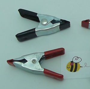 2" Bonding Clips Clamps Hold Projects for Gluing Set of Six Spring Loaded Tools